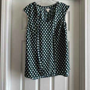 Polka dot blouse - green/blue/white - Merona